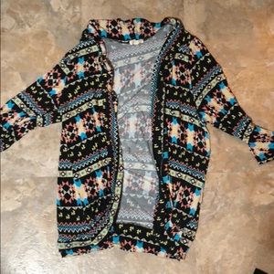 Tribal 3/4 sleeve cardigan.